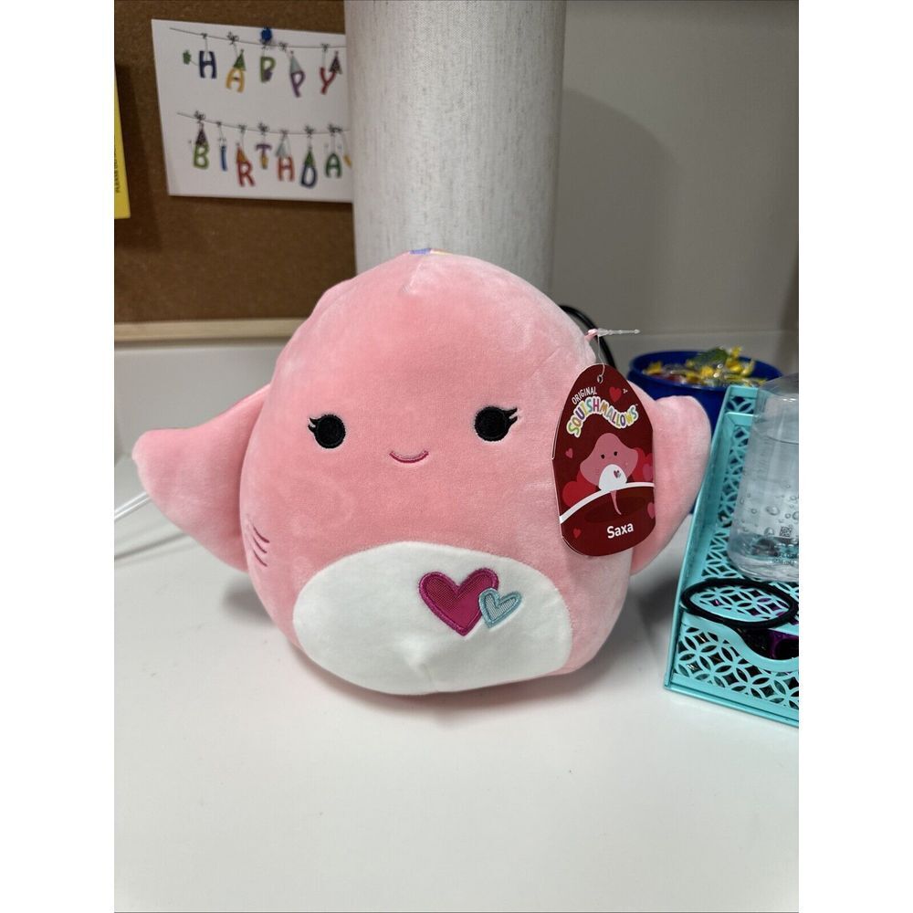 Saxa The Pink Stingray 12"‎ Polk Dot Squishmallow Soft Valentines Plush